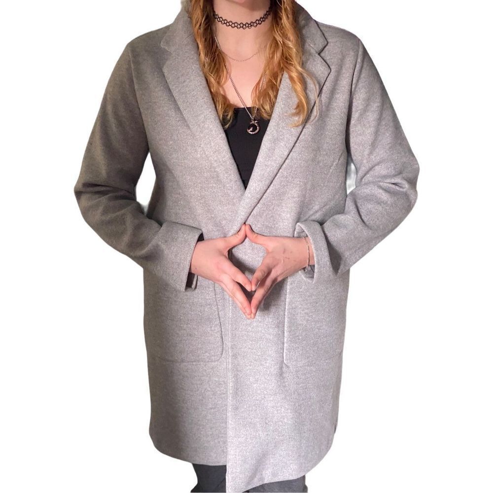 SHINESTAR Open Front Square Pocket Coat - Picture 3 of 9